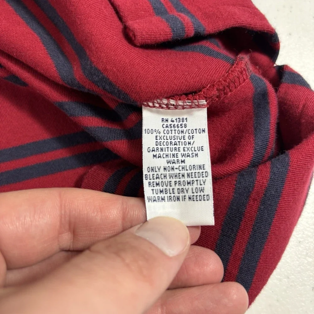 Polo Ralph Lauren Custom Fit L/S Striped Polo Shirt Thick Cotton XXL Red/Blue